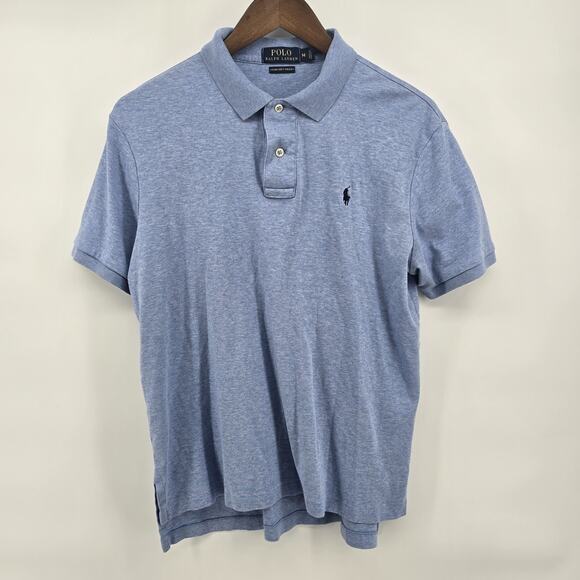 Polo Ralph Lauren Other - Polo Ralph Lauren‎ Golf Shirt Mens Medium Blue Pima Soft Touch Logo Tennis Sport
